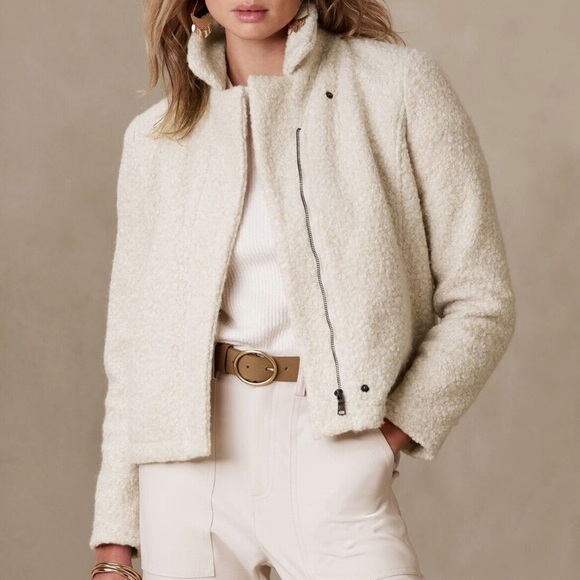 Banana Republic Jackets & Blazers - Banana Republic moto boucle sherpa jacket